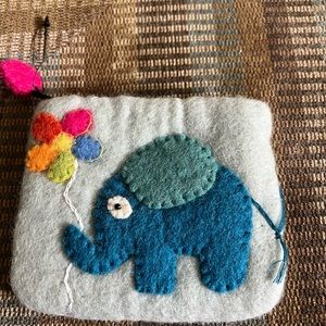 Small felt change purse